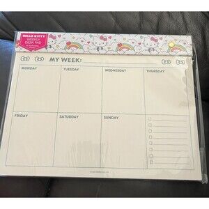 2024 Sanrio Hello Kitty🌈  My Week Weekly Calendar Desk Pad To Do List
